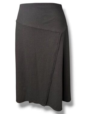 Patagonia Black Faux Wrap Circle skirt Knee Length Stretch cabincore